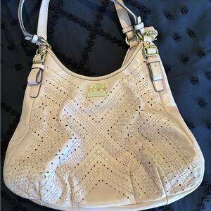 Coach Women's Madison Maggie Criss Cross Leather Shoulder Bag D1282-19839.